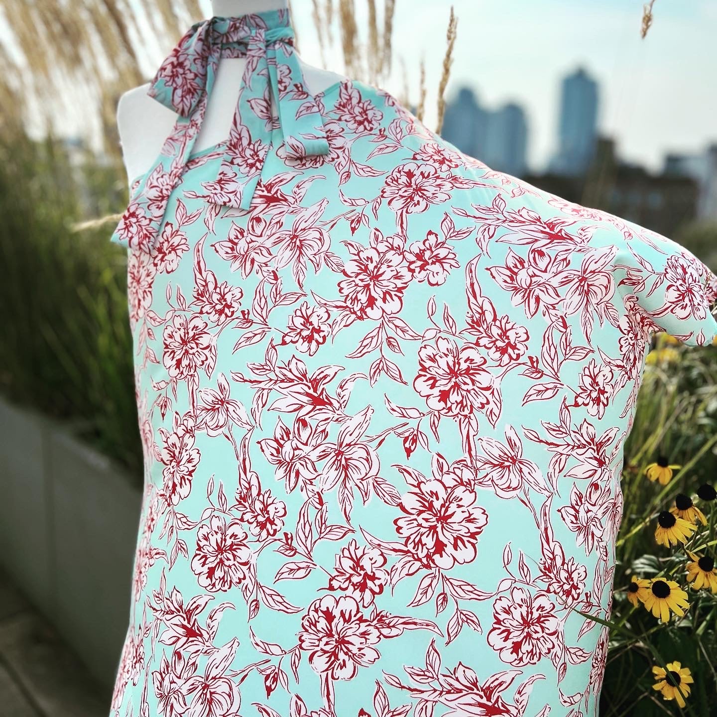 One Shoulder Silk Belted Kaftan