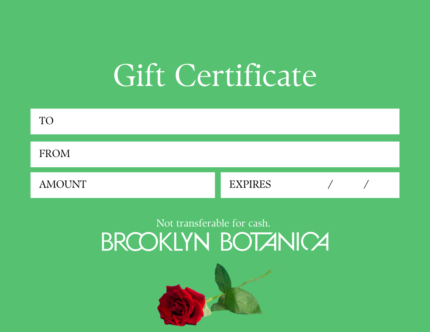 The Brooklyn Botanica Gift Card